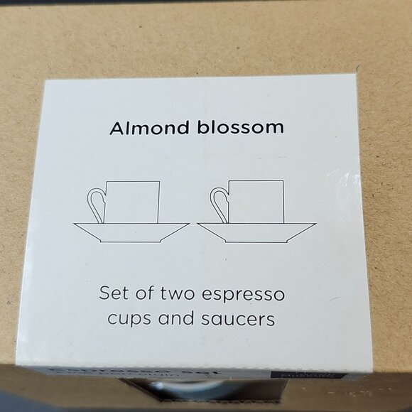 Van Gogh Almond Blossom Espresso Set Cups & Saucers (2) Fine Porcelain - Picture 4 of 8